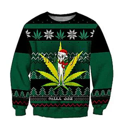 Ugly Christmas Weeds UFO 3D Print Jacket Men/Women Harajuku Hoodie Unisex Casual Streetwear