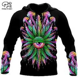 PLstar Cosmos 3D Print Hemp Weeds Royal Hippie Colorful Abstract Funny Men/Women Harajuku Streetwear