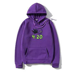 2022 new Men Prin Weed 4:20 it's Time funny Outerwear