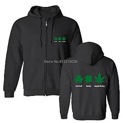Men Funny Normal Lucky Superlucky Smoke Weed Hoodie Men Unisex Hooded Sweatshirt