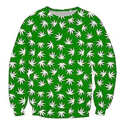 Hot Long Sleeves Sportswear Plam Leaves 3D Print Harajuku Men Hoodie Sweatshirts