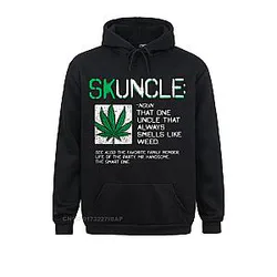 Mens Skuncle Funny Favorite Uncle That Always Smells Like Weed Sweatshirts