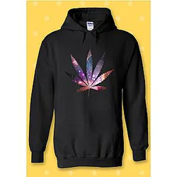 Weed Leave Galaxy Space High Funny  Hoodie Sweatshirt Pullover Men ES2912