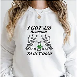 Weed Cannabis 420 Jumper, I got 420 Reasons Sweatshirt ES2912