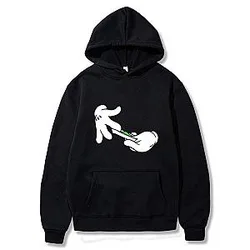 Autumn Men's Hoodie Funny Mikey Hands Rolling Blunt Joint Pot Weed