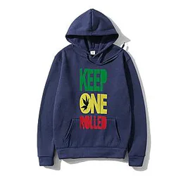 2022 Lates Fashion Keep One Rolled Weed Smokers Hoodie Black Fashion Men Hoodie