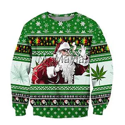 Christmas Santa Weeds 3D Printed Jacket Men/Women