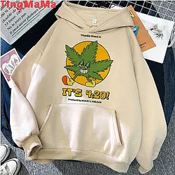 Bong Weed hoodies women Korea graphic women pullover streetwear graphic