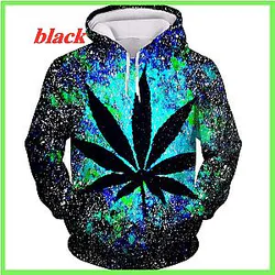 Fashion Popular Tobacco Weeds 3D Hoodies Harajuku Print Hooded Sweatshirt