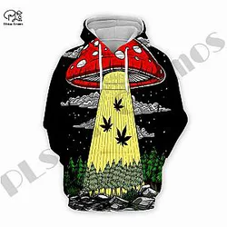 PLstar Cosmos 3Dprinted Newest Hippie Mushroom Weed Premium Harajuku Streetwear
