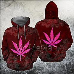 Hemp Weeds Royal Hippie Mandala Trippy Abstract Psychedelic 3D Hoodies/Sweatshirt