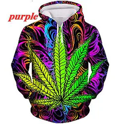 Fashion Popular Tobacco Weeds 3D Hoodies Harajuku Print Hooded Sweatshirt