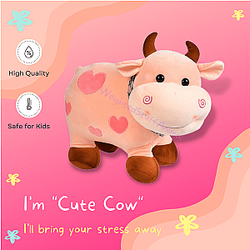 28cm Cute Cow Emotion Appease Stuffed Animal Toy
