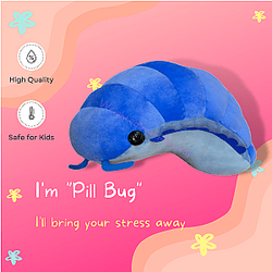 30-50cm Blue Pill Bug Insect Plush Stuffed Soft Animal Toys