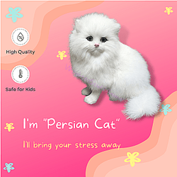 18cm White Persian Cats Simulation Cat Dolls Stuffed Toys