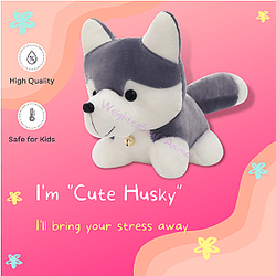 25-50cm Grey Husky Dog Stuffed Animals Pillow Toys