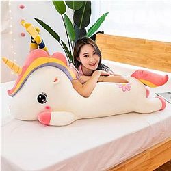 Kawaii White Weighted Stuffed Unicorn Plush
