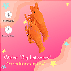 50-65cm Lobster Plush Toy Crayfish Doll Soft Stuffed Shrimp