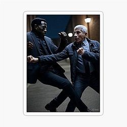 Wesley Snipes vs Dr. Fauci Street Fight Sticker