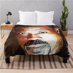 Wesley Snipes Custom Digital Artwork Throw Blanket