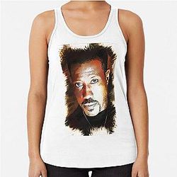 Wesley Snipes Custom Artwork Racerback Tank Top
