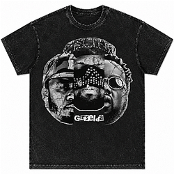 Triple Portrait Cracked DTNK0107 Washed Westside Gunn T-Shirts