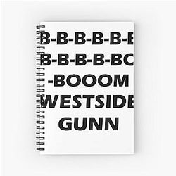 Westside Gunn Boom t shirt Spiral Notebook