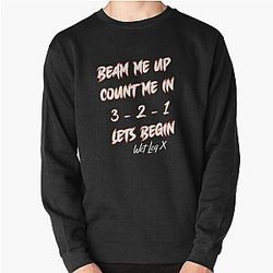 Wet leg plain pullover sweatshirt