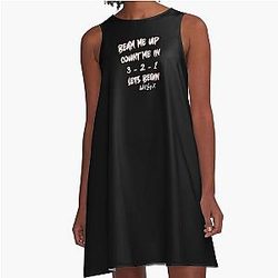 Wet leg Plain A-Line Dress