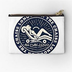 On the Chaise  with Wet Leg Zipper Pouch