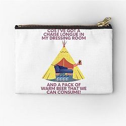 Wet Leg Chaise Longue in a Festival Tent Glastonbury Camping Indie Music Glasto Zipper Pouch