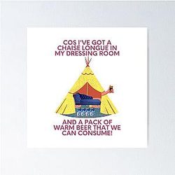 Wet Leg Chaise Longue Festival Tent Glastonbury Indie Music Gig Glasto Design Poster