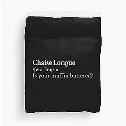 Wet Leg Aesthetic Lyrics Muffin Black Duvet Cover