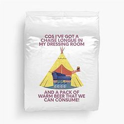 Wet Leg Performance at Glastonbury Festival Camping Music Gig Design Duvet Cover