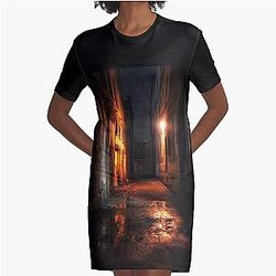 Whitechapel Alley Graphic T-Shirt Dress