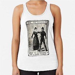 Day Gift For Arrested In Whitechapel Vintage Photograp Racerback Tank Top