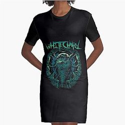 Special Present Best Selling Of Whitechapel Light Blue Vintage Photograp Graphic T-Shirt Dress