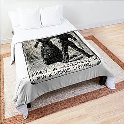 Day Gift For Arrested In Whitechapel Vintage Photograp Comforter