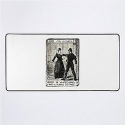 Day Gift For Arrested In Whitechapel Vintage Photograp Desk Mat