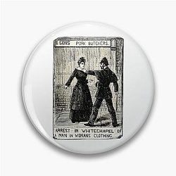 Day Gift For Arrested In Whitechapel Vintage Photograp Pin