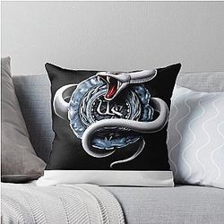 Rock Band vs White Snake Throw Pillow