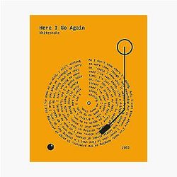 Here I Go Again Whitesnake Lyrics Print