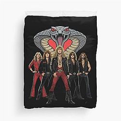 Retro Rock Vibe Illustration Inspired by Whitesnake Duvet Cover