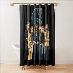 Vintage Rock Band Illustration Inspired by Whitesnake Shower Curtain