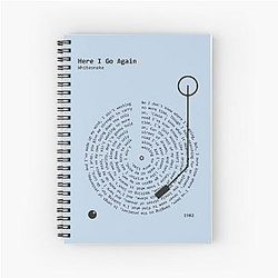 Here I Go Again Whitesnake Lyrics Notebook