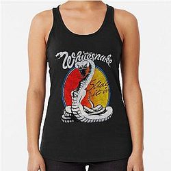 Funny Vintage Original Whitesnake Graphic Racerback Tank Top