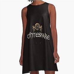Whitesnake Logo A-Line Dress
