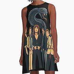 Vintage Rock Band Illustration Inspired by Whitesnake Dress