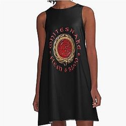 Whitesnake Logo Brand A-Line Dress