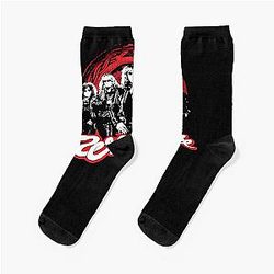 Retro White Snake Art Band Gift for Fans Socks